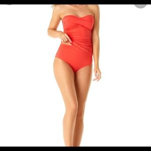 NEW! Anne Cole Live In Color Twist Front Bandeau